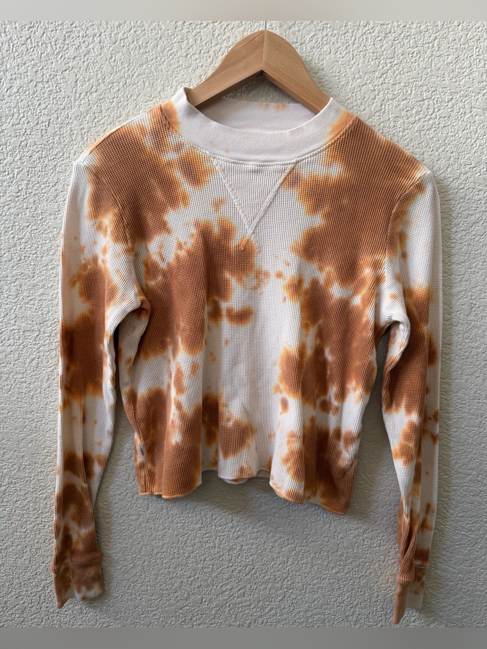Mate The Label Women’s XS Ginger Tie-Dye Crop Organic Cotton Thermal Limited Ed